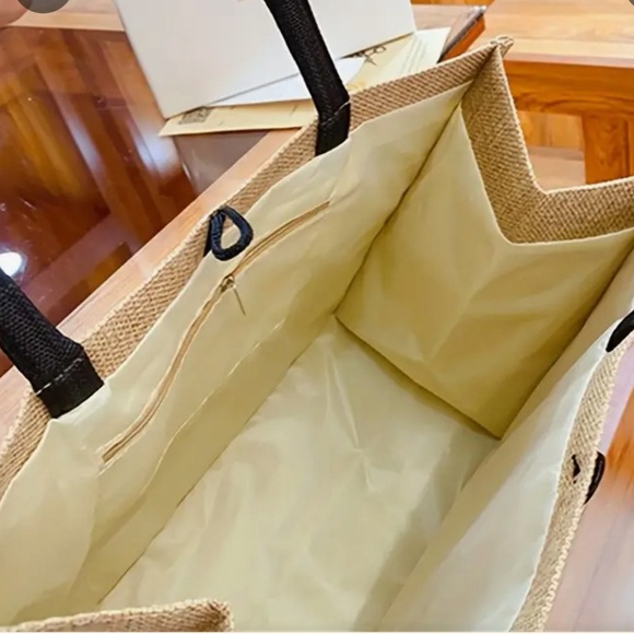 Inspirational Quotes Burlap Tote Bag, 13.3 X 11.7 Inch Canvas Carryall. - Picture 3 of 4